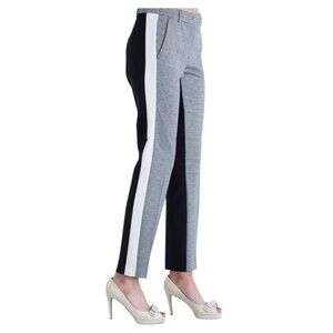 Luisa Cirano NWOT sz. 6 Black and White Cigarette Pants with Color-Block black